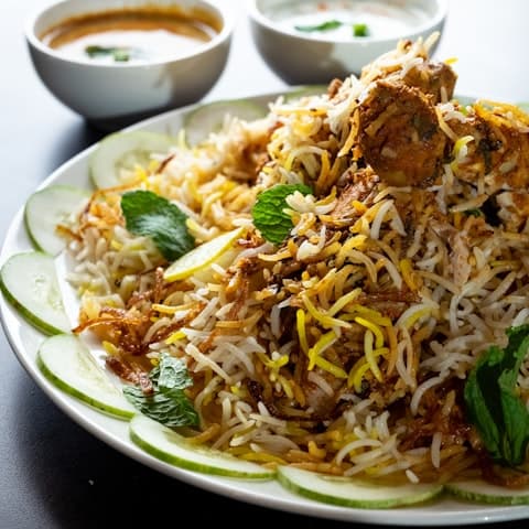 Sample menu: Hyderabadi Chicken Biryani