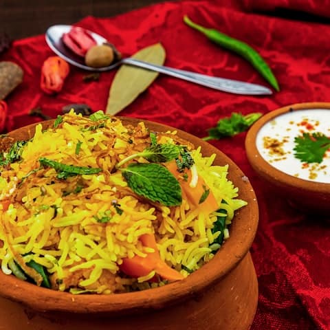 Sample menu: Veg Dum Biryani